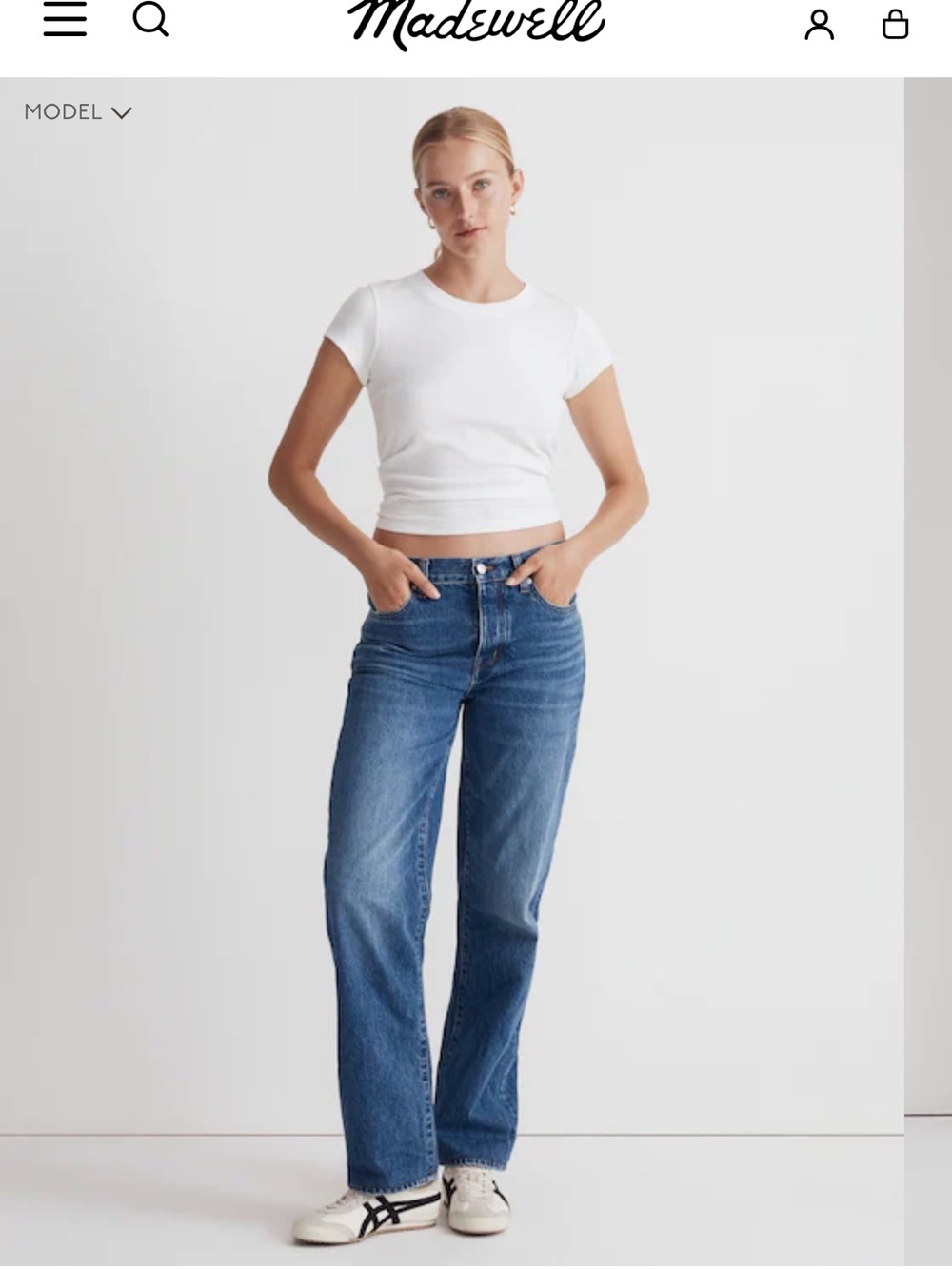 Madewell low slung straight jeans